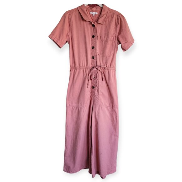 Madewell Strawberry Custard Utility Pantsuit Size 04 - Picture 6 of 13